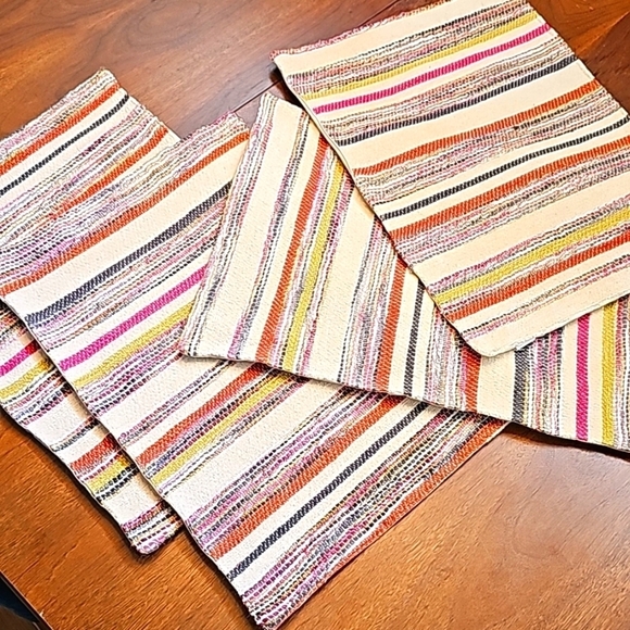 Boho loomed colorful placemats - Picture 1 of 6